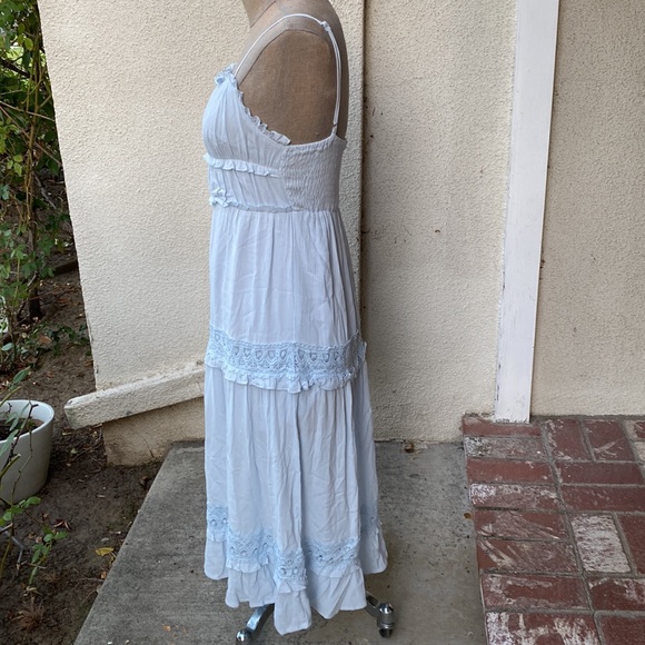 Simplee beautiful baby blue tiered spaghetti strap dress - Picture 5 of 16